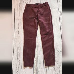 EXPRESS mid rise skinny pinstriped columnist pants size 8